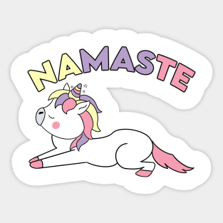 Exhale Namaste Funny Yoga Unicorn Lovers Gift Sticker